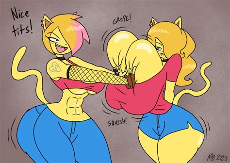 Rule 34 2girls Alter Ego Anthro Arms Behind Back Ass Ass Vs Breasts