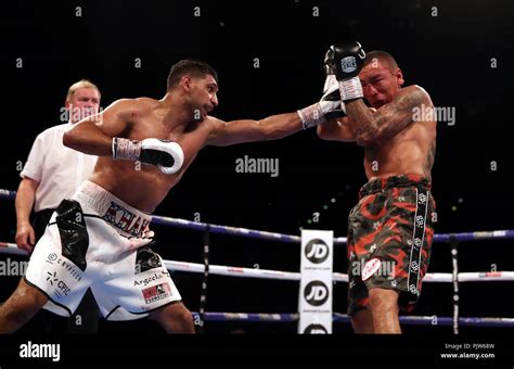 Amir Khan Left And Samuel Vargas In Action During Their Welterweight