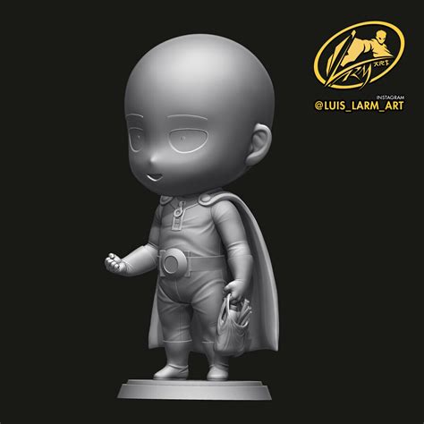 3d File Saitama Chibi One Punch Man 👊 ・model To Download And 3d Print・cults