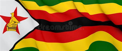 Flag Of Zimbabwe Stock Illustration Illustration Of Fabric