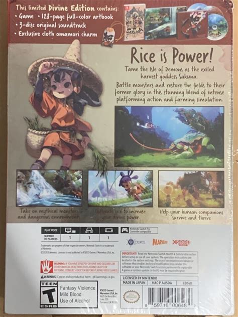 Sakuna Of Rice And Ruin Divine Edition Nintendo Switch 2020 New