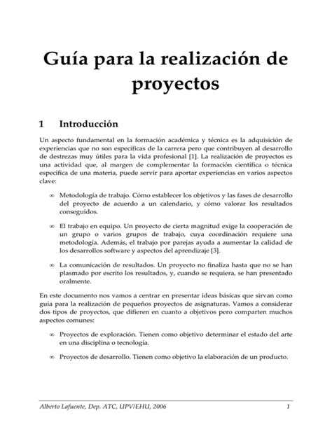 Guía para la realización de proyectos