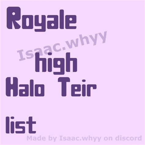 Create A Royale High Halo Tier List TierMaker