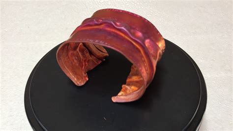 Wide Air Chased Copper Bangle YouTube