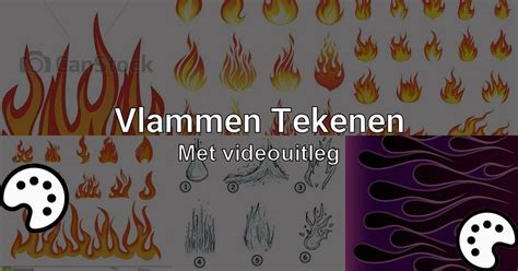 Vlammen Tekenen Met Videouitleg