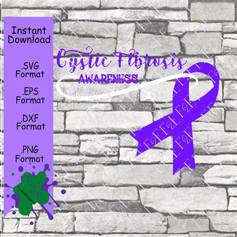 Cystic Fibrosis Ribbon Svg Png Eps Dxf Etsy