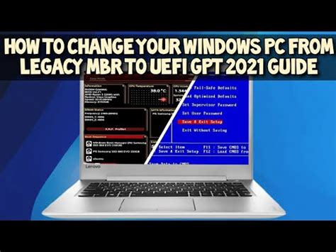 Convert Legacy MBR To UEFI GPT Without Data Loss Or Reinstalling