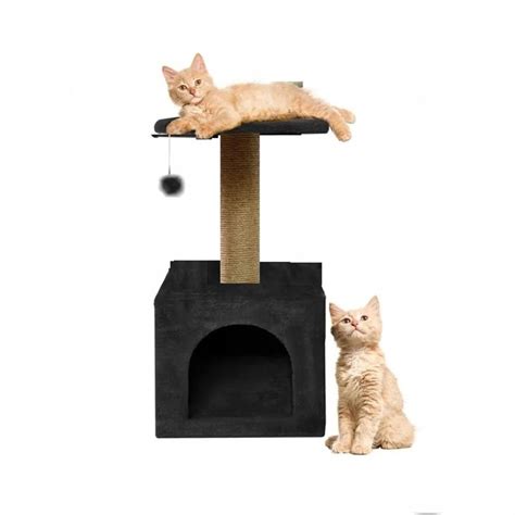 Домик для кошки с когтеточкой Pet БМФ Черный купить по цене 2199 ₽ с ...