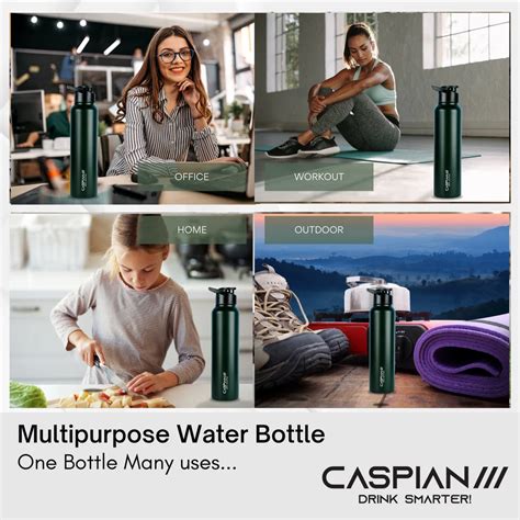 Caspian Hike Steel Water Bottle Litre Sipper Ss Bottle For Corporate