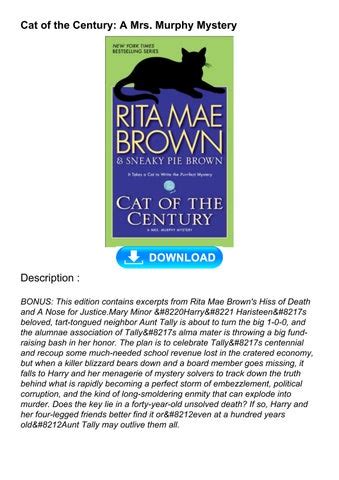 Pdf Ebook Cat Of The Century A Mrs Murphy Mystery By