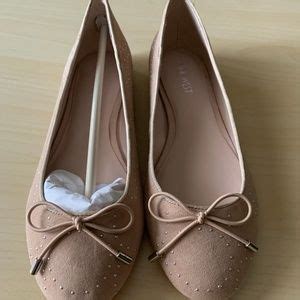 Nine West Shoes Nine West Nude Ballerina Studded Flats M Poshmark