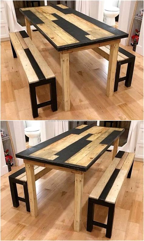 Pallets Made Dining Set Wood Pallet Furniture Wood Pallet Projects