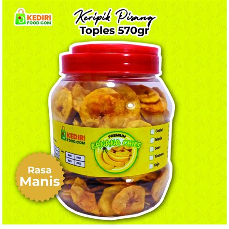 Jual Banana Chips Keripik Pisang Aneka Rasa Manis Toples Besar