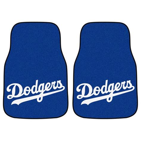 Mlb Los Angeles Dodgers Baseball Carpet Car Floor Mat 2 Piece Set Fan