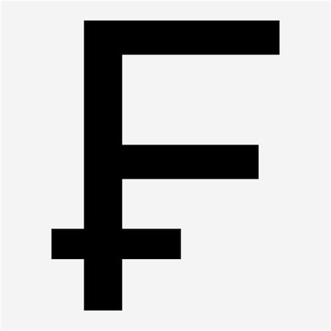 Premium Vector | Franc france currency symbol icon