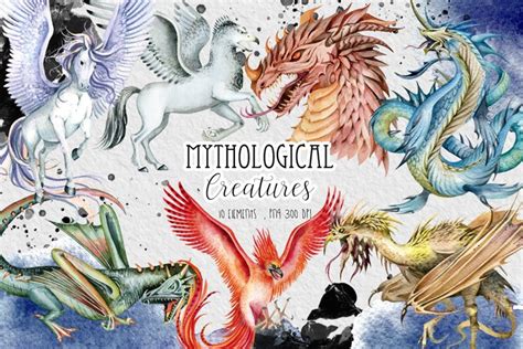 Mythological Creatures Phoenyx Pegasus Dragon 1599573