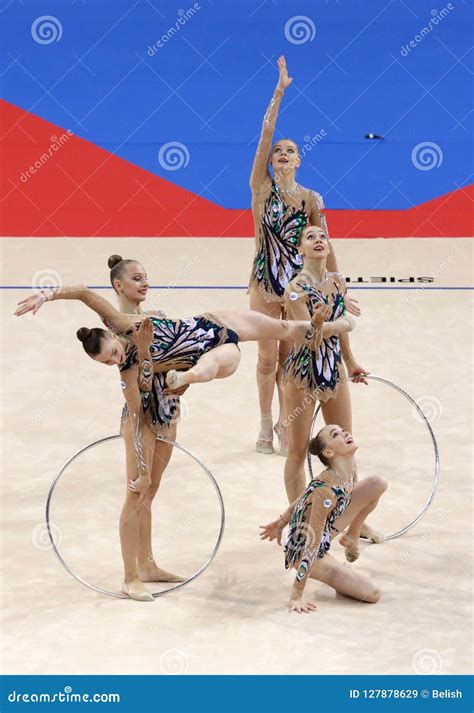 Team Belarus Rhythmic Gymnastics Editorial Stock Image Image Of