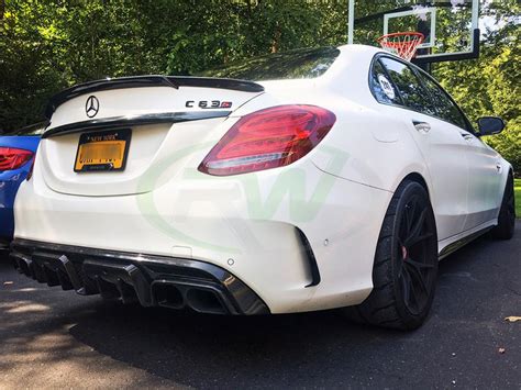 Mercedes W205 C43 C63 C63S AMG BRS Style Carbon Fiber Rear Diffuser