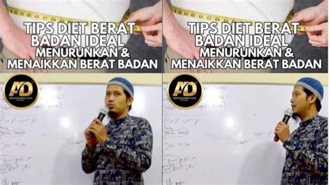 Ustadz Abdurrahman Dani Ungkap Tips Naikan Berat Badan Ideal Untuk