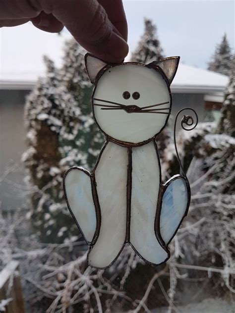 Kitten Cat Stained Glass Suncatcher Ornament For Your Window Cat Stain Suncatchers Cats And