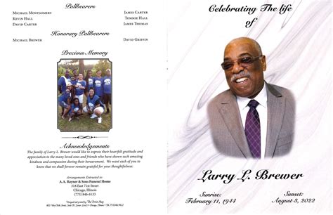 Larry L Brewer Obituary Aa Rayner And Sons Funeral Homes