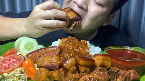 Pork Belly And Ribs Extra Gravy And King Chilli🌶 And Salads In Banana Leaf Manipur Northeast India