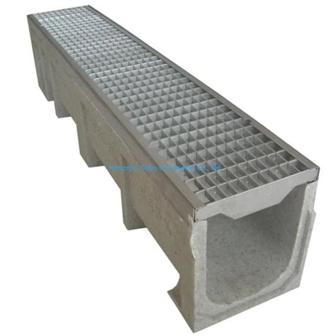 U Type Polymer Concrete Drain Gutter Precast Concrete Drainage Channel