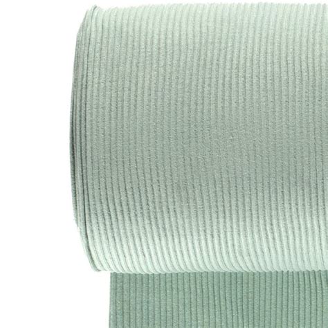 Schwere Grob Ripp Bündchen 3x3 ghost green vonbrachttextiles Hoch