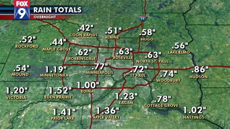 Heavy Rains Overnight Drop Up To 1 5 Inches On Twin Cities More In