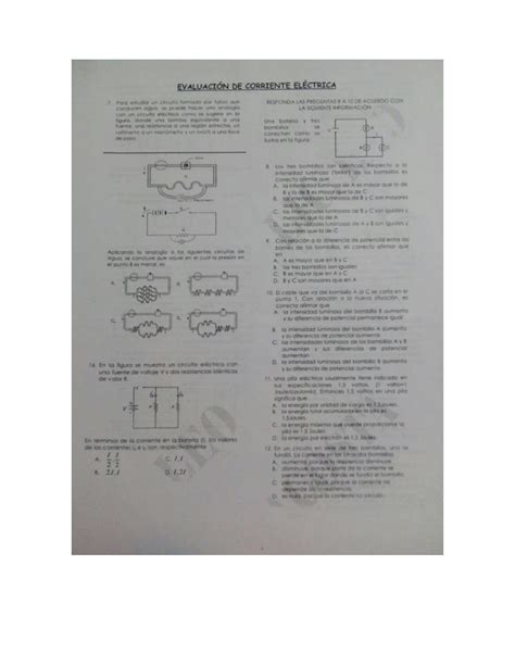 Solution Simulacro Corriente El Ctrica Y Circuitos Studypool