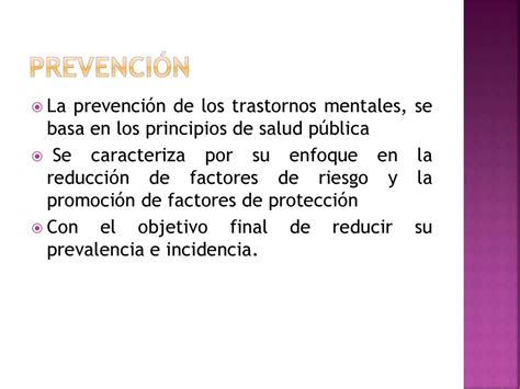 PromociÓn De La Salud Mental Y PrevenciÓn De Los Trastornos Mentales