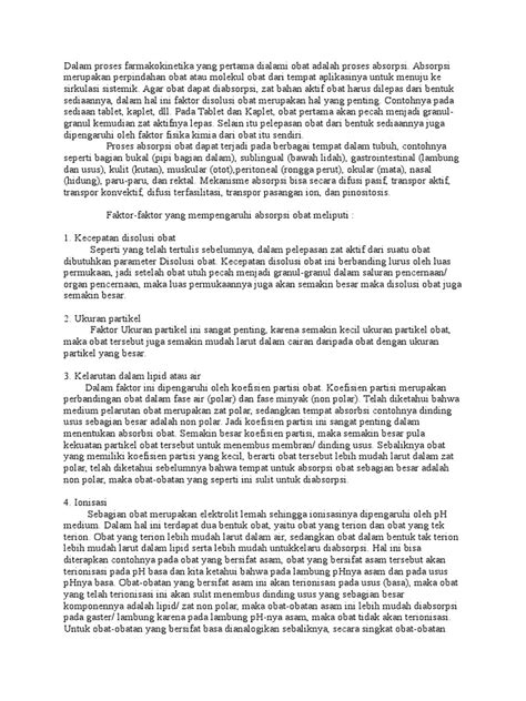 Absorbsi Obat Pdf