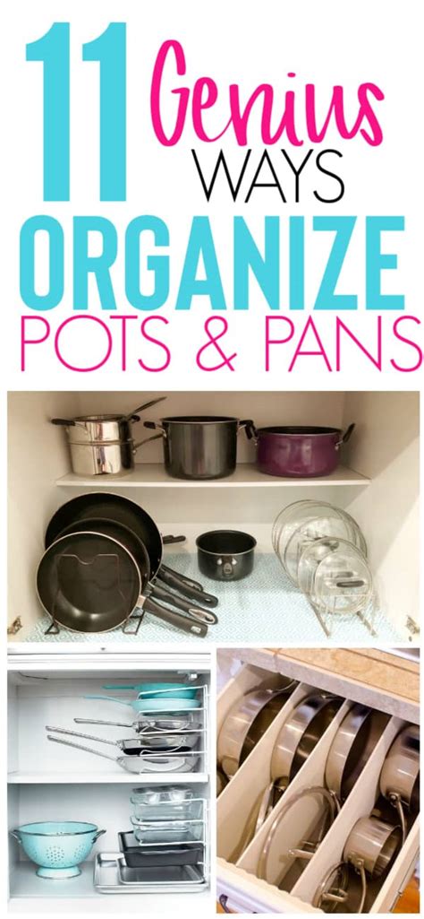 11 Genius Ways To Organize Pots And Pans Organization Obsessed