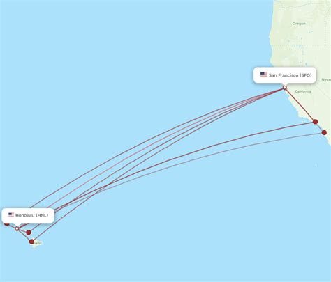 All Flight Routes From San Francisco To Honolulu SFO To HNL Flight