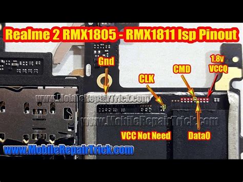 Realme C1 Rmx1811 Isp Emmc Pinout Remove Frp And User Lock 43 Off