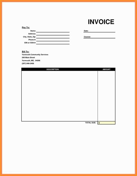 Free Blank Invoice Template Excel Of 5 Blank Bill Format In Excel