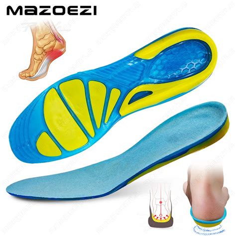 Silicone gel macio esporte sapato massagem palmilhas inserção mulher