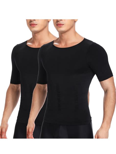 FITVALEN Mens Compression Shirt Slimming Body Shaper Gynecomastia Vest