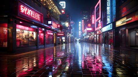 Futuristic Neon Cityscape At Night Backiee