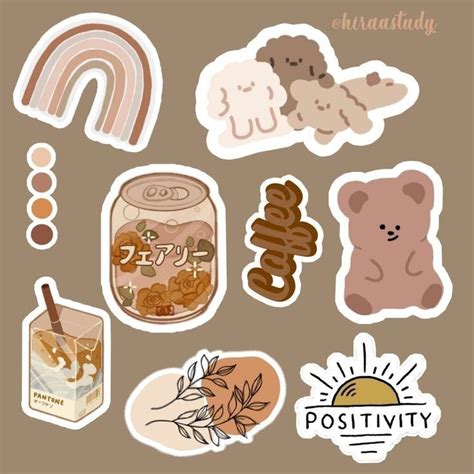 Sticker Theme Template Vintage Aesthetic Aesthetic Stickers Scrapbook