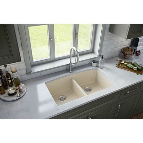 Karran Undermount Quartz Composite Double Bowl Kitchen Sink