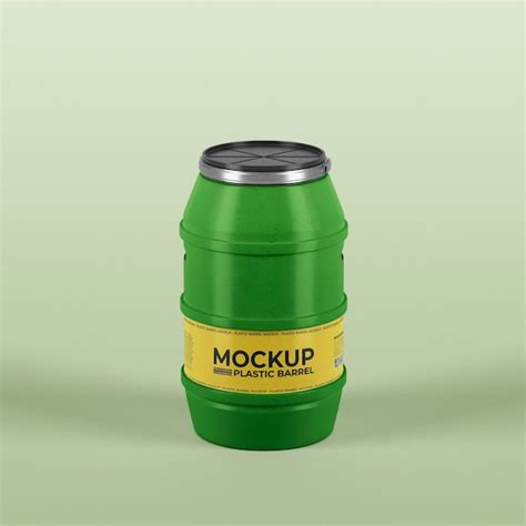 Premium PSD Plastic Barrel Mockup