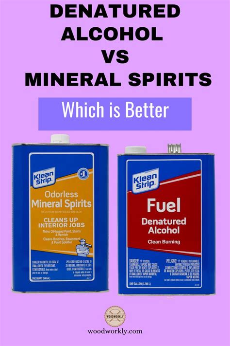 Denatured Alcohol Vs Mineral Spirits Which Is Better Mineral