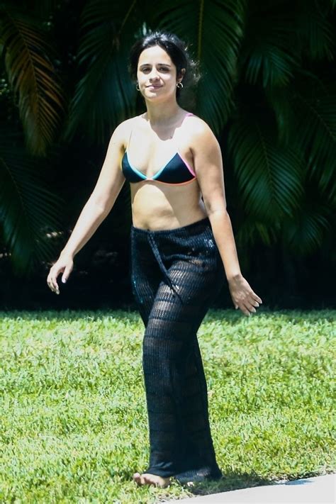 CAMILA CABELLO In Sheer Pants Over Bikini Out In Coral Gables 09 01