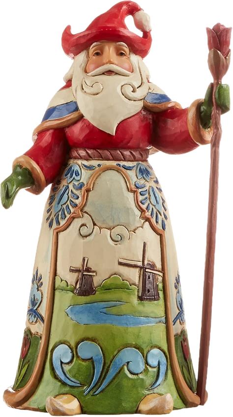 Amazon Enesco Jim Shore Heartwood Creek Dutch Santa Stone Resin