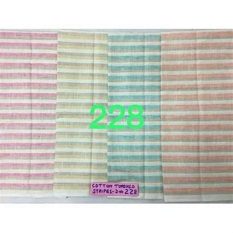 Striped Cotton Kurti Fabric Packaging Type Roll Gsm Gsm At