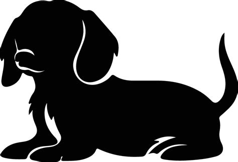 Dachshund black silhouette 38100038 Vector Art at Vecteezy