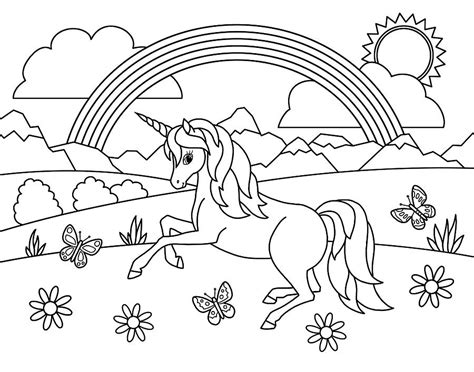 Rainbow Unicorn Coloring Pages Cartoons Coloring Pages Coloring Porn