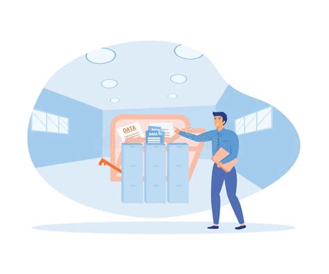 Businessman Data Management System Cloud Technology Internet And