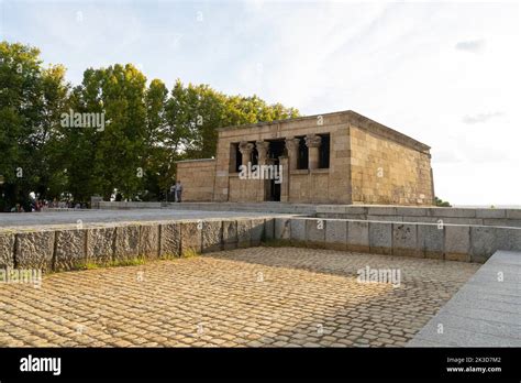 Madrid Spain September 2022 Panoramic View Of The Egyptian Temple Of